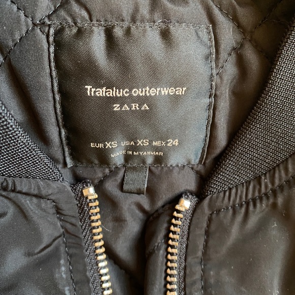 XS Zara black bomber jacket - Picture 3 of 4